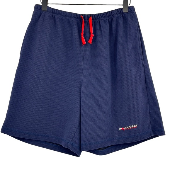 Vintage 2000 Tommy Hilfiger Athletic Shorts Drawstring Waist Jersey Cotton | M - Picture 1 of 7